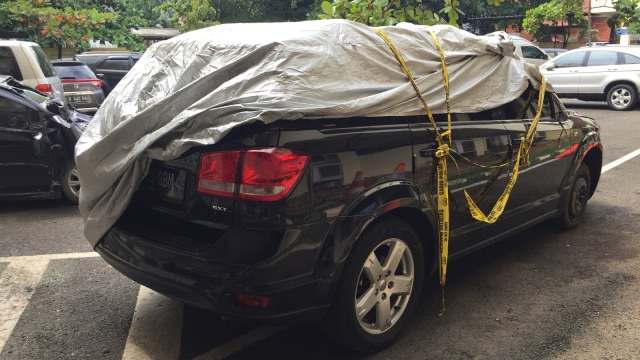 Mobil Dodge Penabrak Produser RTV (Foto: Fachrul Irwinsyah/kumparan)