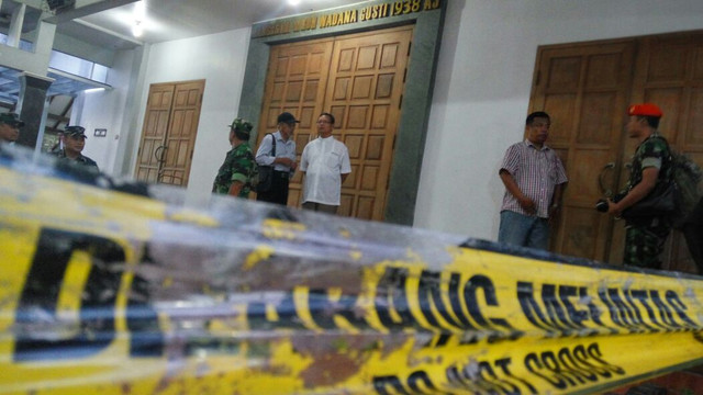 Suasana Gereja Bedog pasca penyerangan (Foto: Ainul Qalbi/kumparan)