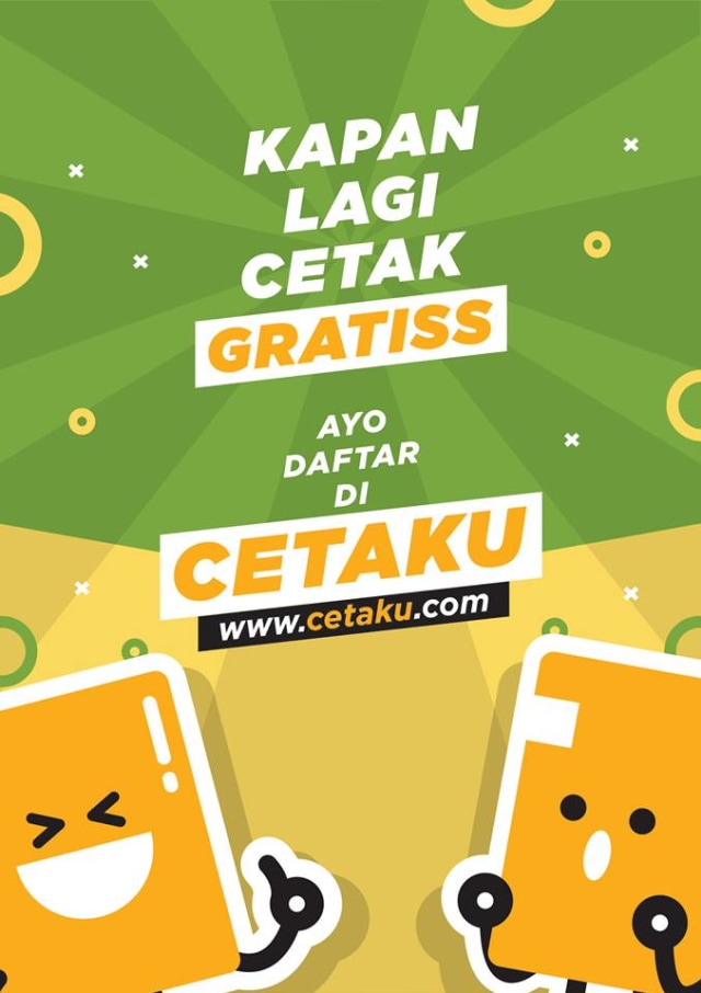 Mau cetak gratis dan free ongkir ? Daftar aja di CETAKU.COM