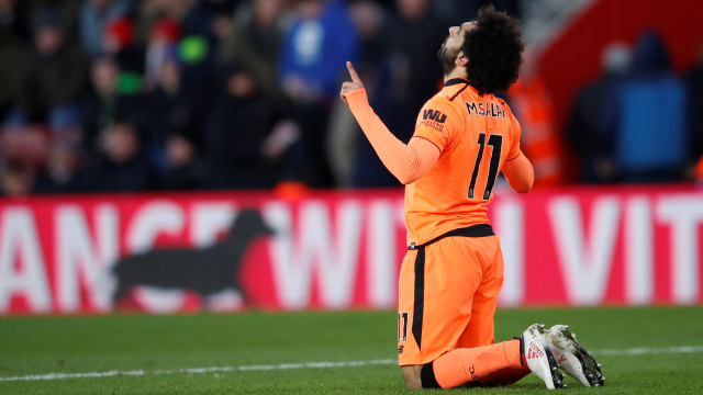 Selebrasi Mohamed Salah (Foto: Eddie Keogh / Reuters)