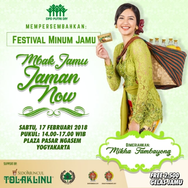 Artis Mikha Tambayong Jadi Mbak Jamu Jaman Now