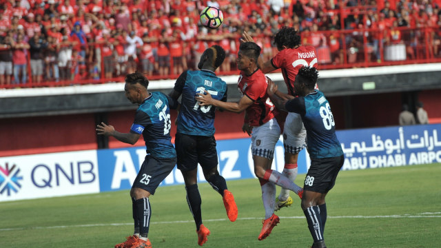 Bali United vs Yangon United. (Foto: Antara/Nyoman Budhiana)