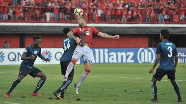 Bali United vs Yangon United. (Foto: Antara/Nyoman Budhiana)