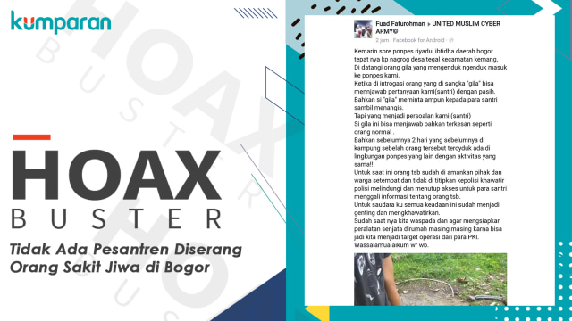 Tidak Ada Pesantren Diserang Orang Sakit Jiwa (Foto: Dok. Istimewa)