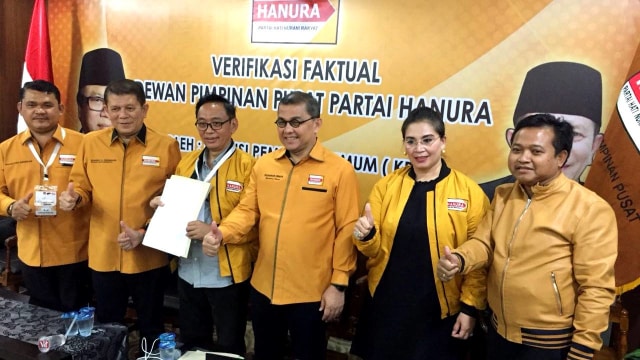 Konfrensi pers Hanura lolos pemilu 2019. (Foto: Fachrul Irwinsyah/kumparan)