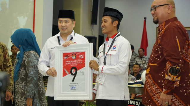 Pengambilan nomer urut Perindo (Foto: Garin Gustavian/kumparan)