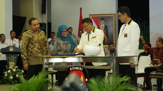 Pengambilan nomer urut PKS (Foto: Garin Gustavian/kumparan)