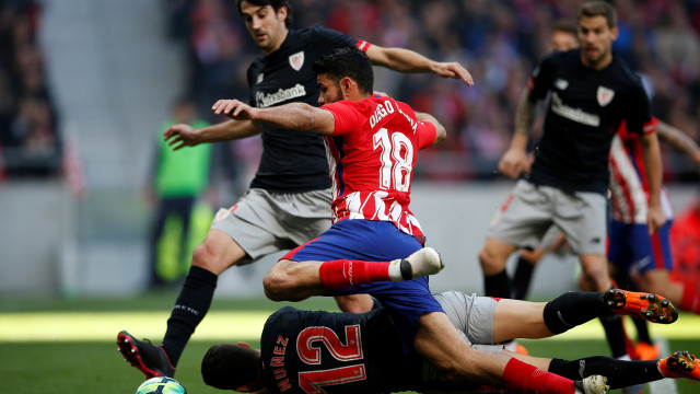 Diego Costa di laga melawan Bilbao. (Foto: REUTERS/Javier Barbancho)