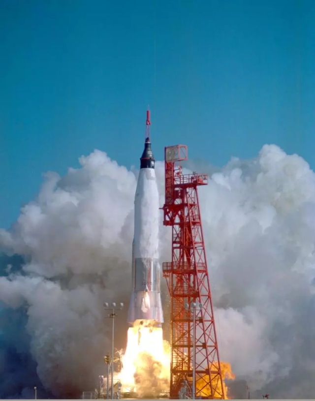 Roket Mercury-Atlas, misi Friendship 7 pada 1962. (Foto: NASA)