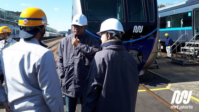 Uji coba kereta MRT Jakarta di Jepang. (Foto: Dok. PT MRT Jakarta)