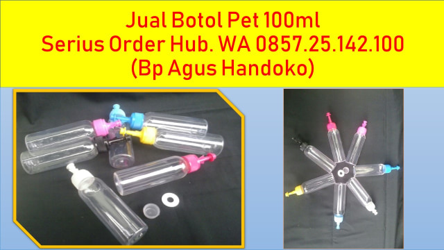 WA 0857.25.142.100 Jual Botol Bening, Botol 100ml Plastik, Botol Tinta Lancip (1)