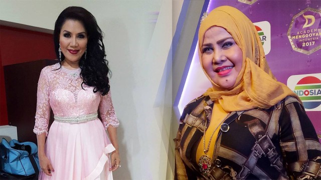 Elvy Sukaesih dan Rita Sugiarto (Foto: Facebook/Rita Sugiarto, 	D.N Mustika Sari/kumparan)