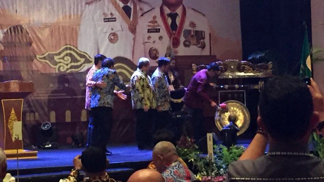 Pembukaan rakernas ke-3 APPSI di Bandung. (Foto: Iqbal Tawakal Lazuardi Siregar/kumparan)