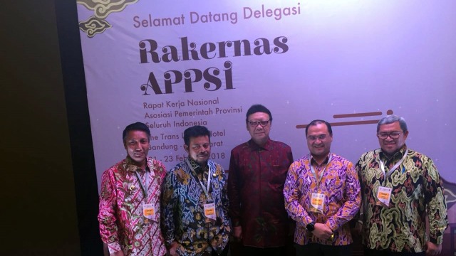 Pembukaan rakernas ke-3 APPSI di Bandung. (Foto: Iqbal Tawakal Lazuardi Siregar/kumparan)