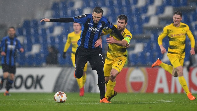 Ilicic di laga melawan Borussia Dortmund. (Foto: Reuters/Alberto Lingria)