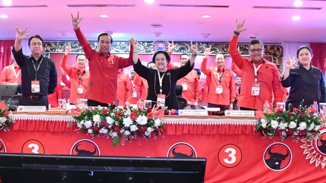 Presiden Jokowi di Rakernas PDIP di Sanur, Bali. (Foto: Dok. Biro Pers Setpres)