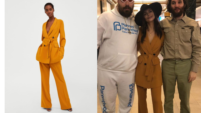 Emily Ratajkowski menikah dalam setelan Zara (Foto: We Wear Zara & Zara)