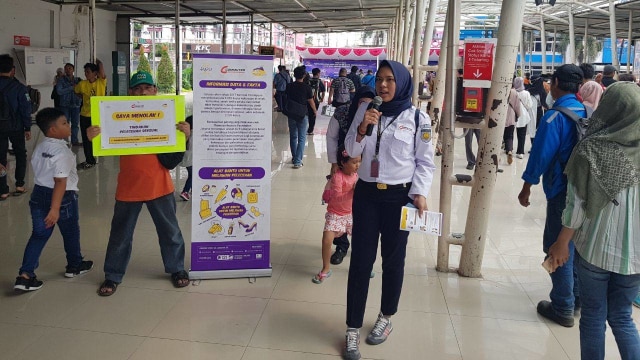 Kampanye tolak pelecehan seksual di kereta api. (Foto: Dok .PT KCJ)