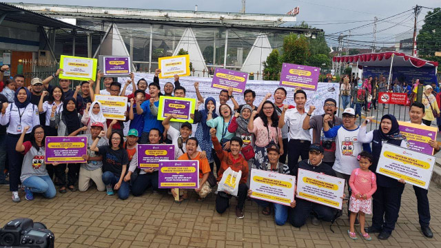 Kampanye tolak pelecehan seksual di kereta api. (Foto: Dok. PT KCJ)