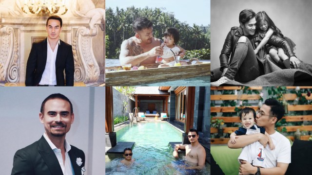 Ayah Ganteng Seleb. (Foto: Instagram @joe_taslim @riodewanto @vinogbastian__ @ashrafsinclair @csugiono @juniorliem)
