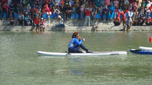 Susi Pudjiastuti di Festival Danau Sunter (Foto: Jamal Ramadhan/kumparan)