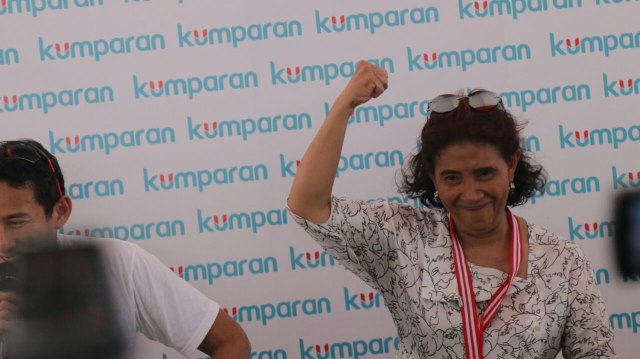 Susi Pudjiastuti di Festival Danau Sunter (Foto: Puti Cinintya Arie Safitri/kumparan)
