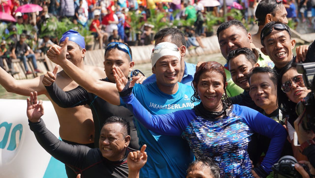 Susi Pudjiastuti di Festival Danau Sunter (Foto: Fanny Kusumawardhani/kumparan)