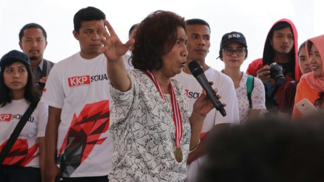Obrolan Susi Pudjiastuti dengan 100 nelayan Foto: Puti Cinintya Arie Safitri/kumparan