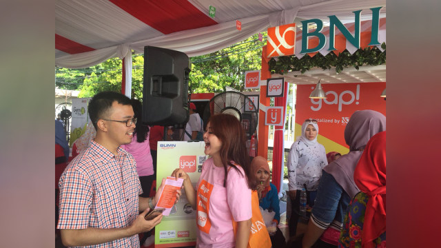 Aplikasi yap! dari BNI di Festival Danau Sunter  (Foto: Foto: Siti Maghfirah/kumparan )