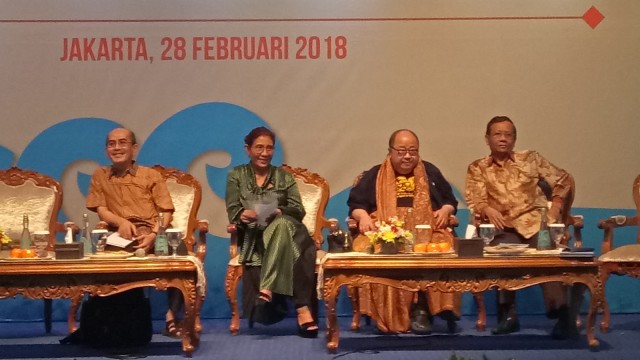 Susi Pudjiastuti di Acara Bedah Buku (Foto:  Wendiyanto Saputro/kumparan)