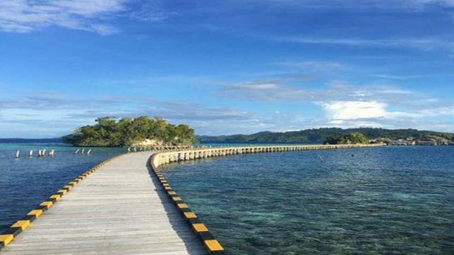 Jembatan di Pulau Papan Sulteng (Foto: Pemprov Sulteng)
