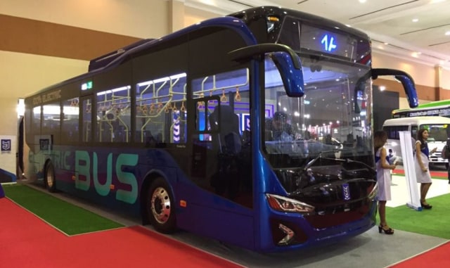 Bus Listrik Mobil Anak Bangsa Foto: Gesit Prayogi/kumparanOTO