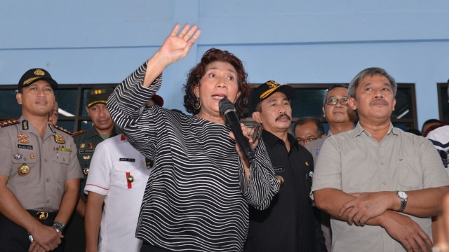 Menteri KKP Susi Pudjiastuti di Pati (Foto: Wiji Nurhayat/kumparan)
