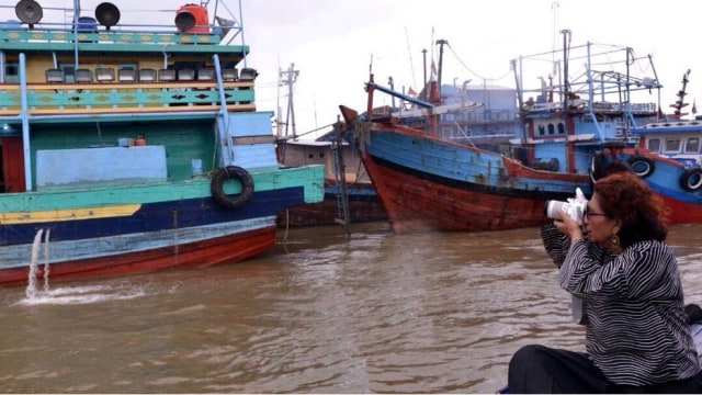 Menteri KKP Susi Pudjiastuti di Pati (Foto: Wiji Nurhayat/kumparan)