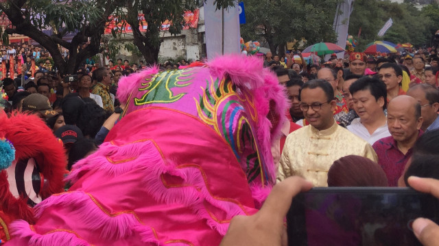 Anies Baswedan di Festival Cap Go Meh (Foto: Mohammad Fajri/kumparan)