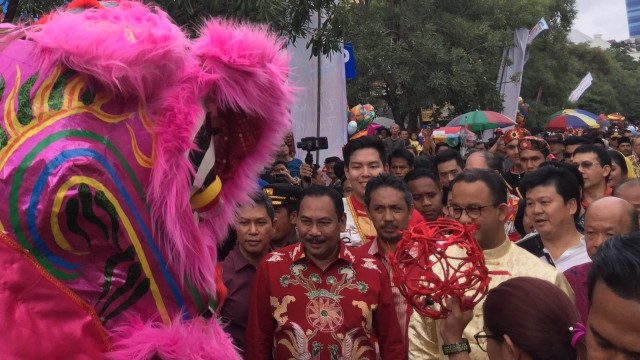 Anies Baswedan di Festival Cap Go Meh (Foto: Mohammad Fajri/kumparan)