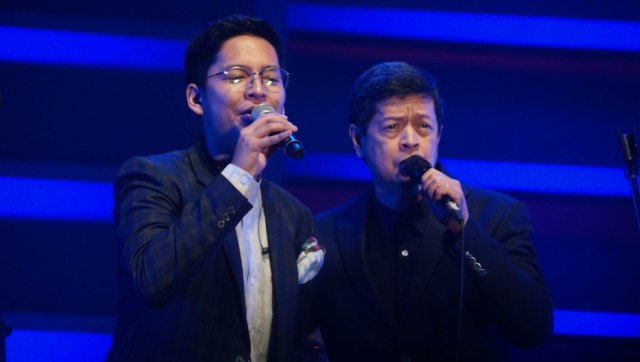 Adikara Fardy dan Candra Darusma di Java Jazz. (Foto: Garin Gustavian/kumparan)