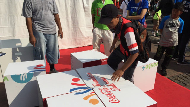 Coca Cola Plastic Reborn di CFD Fx Sudirman (Foto: Ricky Febrian/kumparan)
