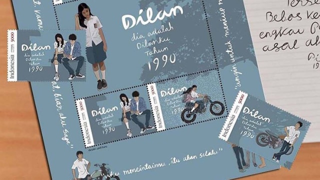 Prangko Dilan 1990. (Foto: Instagram @pidibaiq)