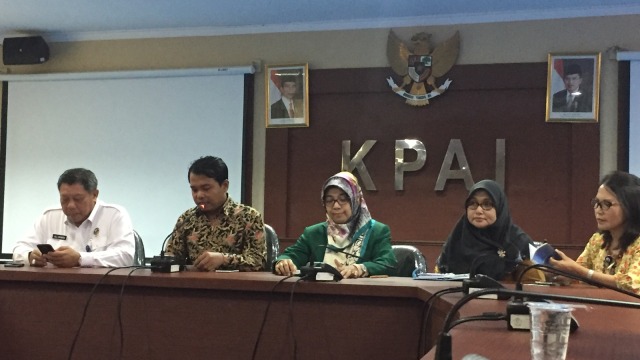 Konferensi pers KPAI. (Foto: Soejono Eben Ezer Saragih/kumparan)