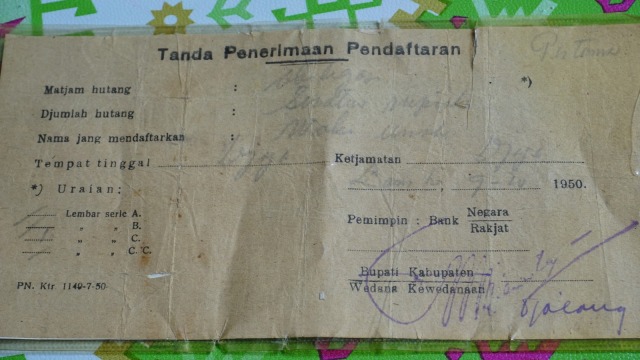 Obligasi pemerintah Indonesia ke Nyak Sandang. (Foto: Zuhri Noviandi/kumparan)