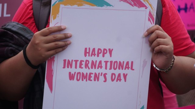 Parade juang perempuan Indonesia. (Foto: Nugroho Sejati/kumparan)