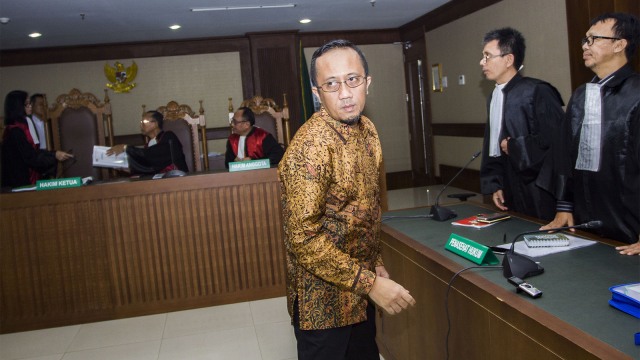 Terdakwa kasus suap kepada Auditor BPK, Setia Budi (Foto: ANTARA FOTO/Galih Pradipta)