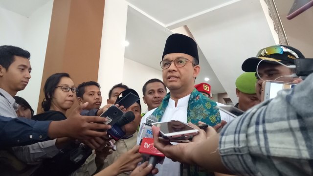 Anies Baswedan di Kalibata. (Foto: Nabilla Fatiara/kumparan)