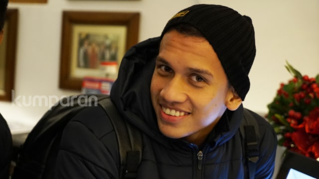 Egy Maulana Vikri tiba di Gdanks (Foto: Cornelius Bintang/kumparan)