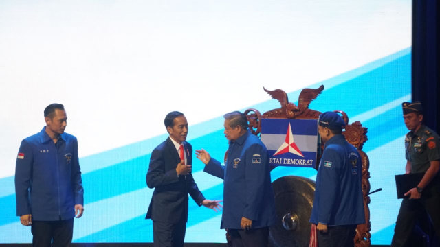 Joko Widodo di Rapimnas Demokrat. (Foto: Nugroho Sejati/kumparan)