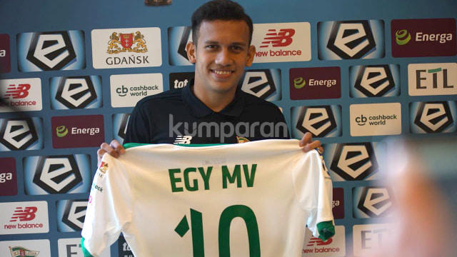 Konpers Egy Maulana Vikri - Lechia Gdansk. (Foto: Cornelius Bintang/kumparan)