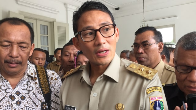 Sandi Uno di Balai Kota (Foto: Moh Fajri/kumparan)