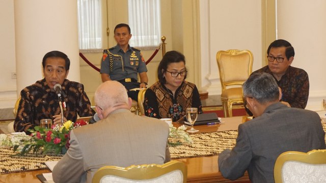 Presiden Jokowi terima delegasi AIIB. (Foto: Yudhistira Amran Saleh/kumparan)