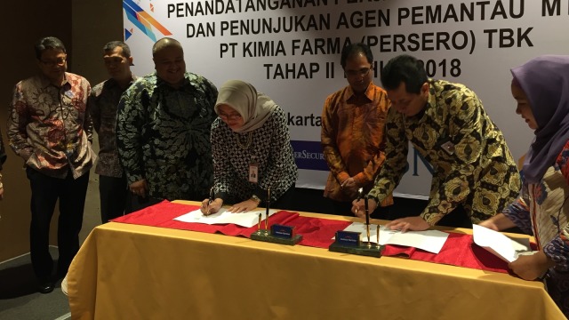 Penandatangan MTN PT Kimia Farma (Persero) (Foto: Abdul Latif/kumparan)